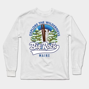 Big Rock Maine ski travel logo Long Sleeve T-Shirt